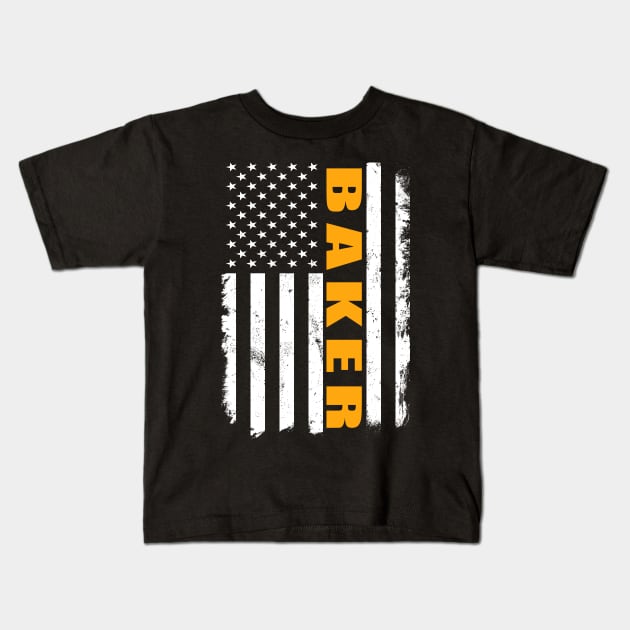 Baker American Kids T-Shirt by Motiejus